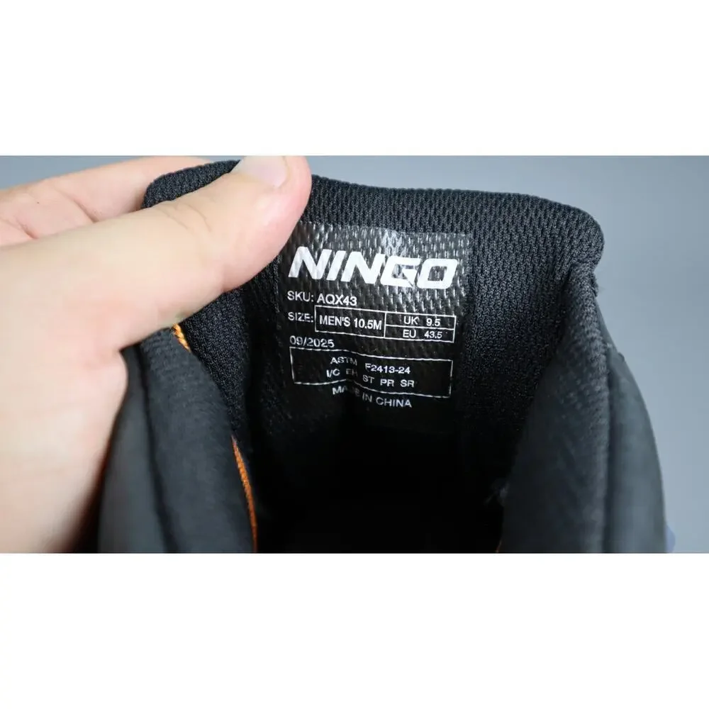 NINGO Steel Toe Work Boots for Men Boots Men's Safety Toe Work Shoes Size 10.5